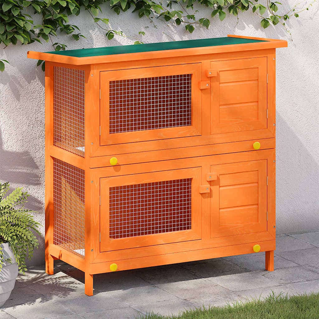 Conigliera da esterno gabbia per piccoli animali con 4 porte — miniatura 1 di 7
