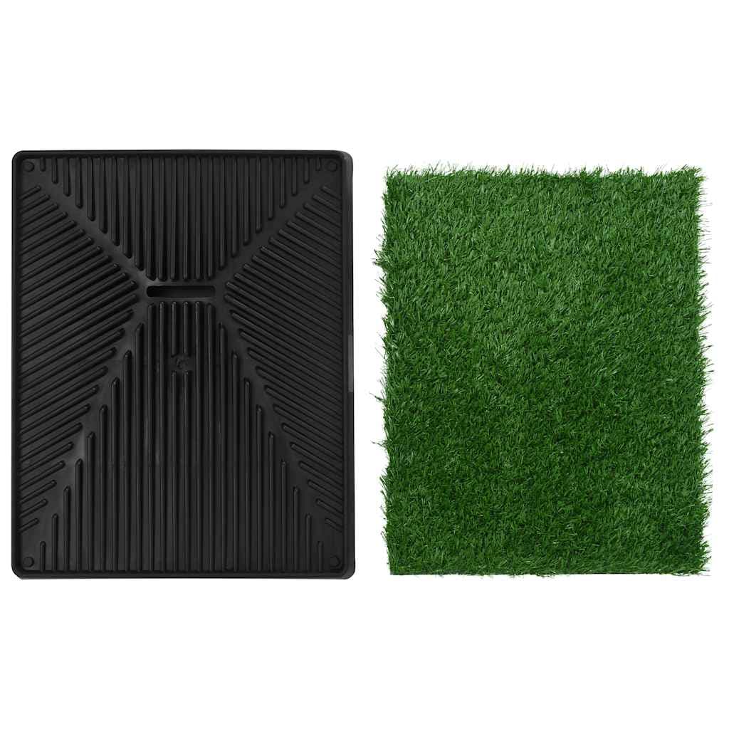 Toilette Animali con Vassoio e Prato Finto Verde 63x50x7cm WC — miniatura 4 di 8