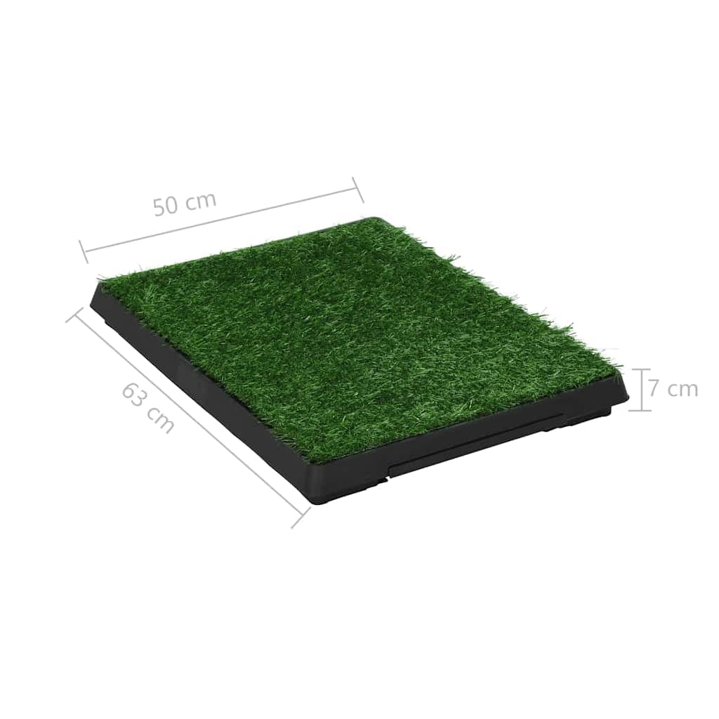 Toilette Animali con Vassoio e Prato Finto Verde 63x50x7cm WC — miniatura 8 di 8