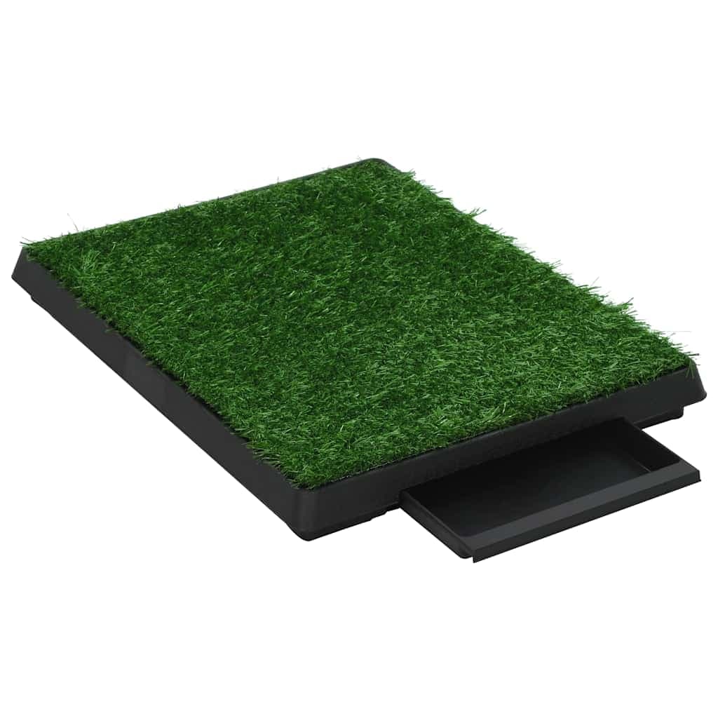 Toilette Animali 2pz Vassoio e Prato Finto Verde 63x50x7cm WC — miniatura 4 di 9