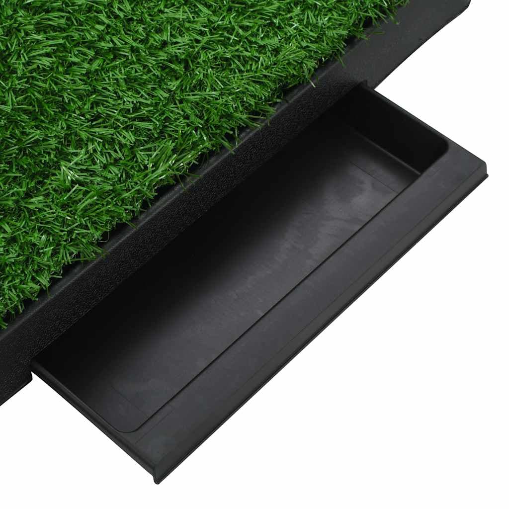 Toilette Animali 2pz Vassoio e Prato Finto Verde 63x50x7cm WC — miniatura 6 di 9