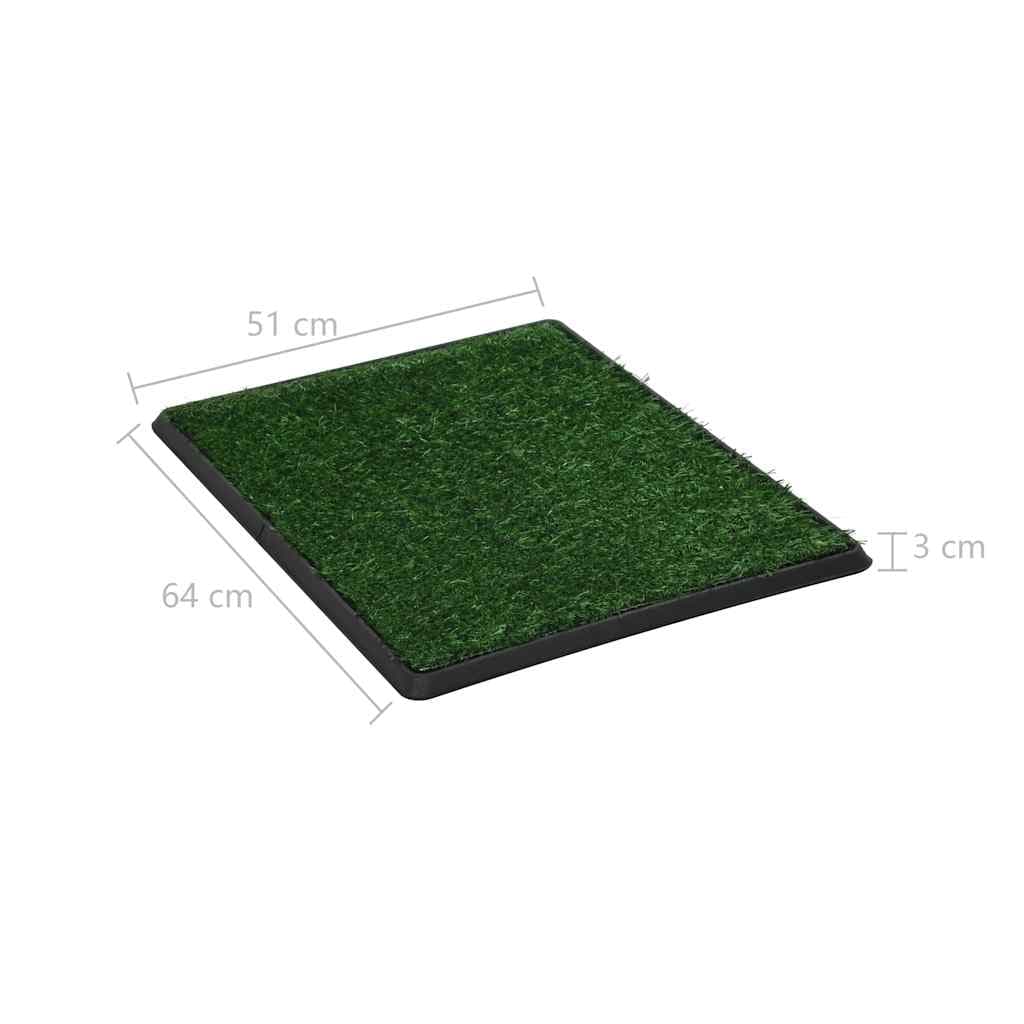Toilette Animali con Vassoio e Prato Finto Verde 64x51x3cm WC — miniatura 8 di 8