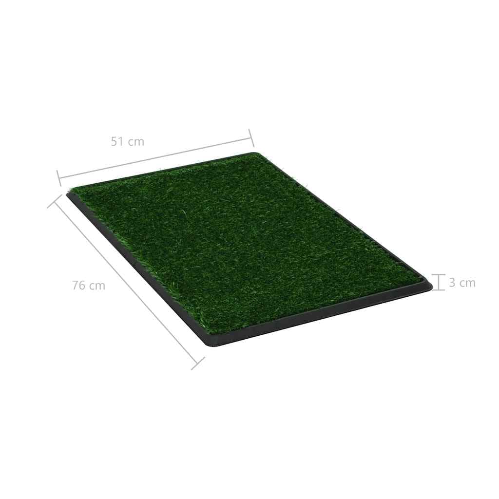 Toilette Animali 2pz Vassoio e Prato Finto Verde 76x51x3cm WC — foto 8 di 8