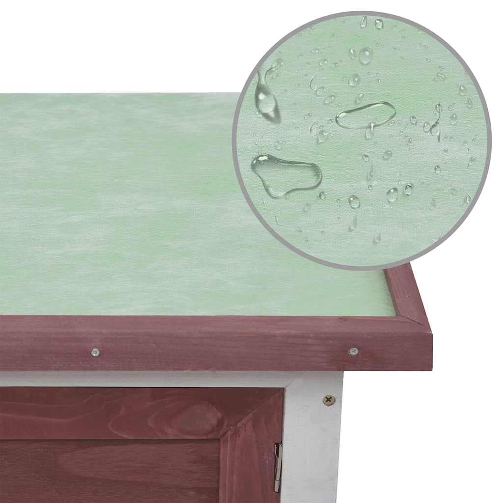 Conigliera per Esterni con Piano Singolo Marrone in Legno — miniatura 3 di 7