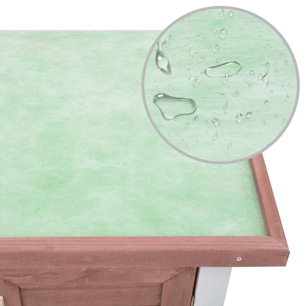 Conigliera per Esterni con 4 Porte Marrone in Legno — miniatura 6 di 9