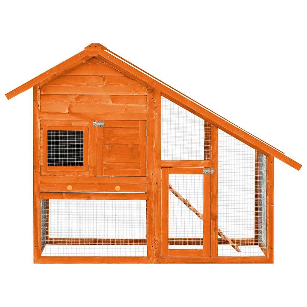 Conigliera 140x63x120 cm Legno Massello di Abete — miniatura 1 di 10