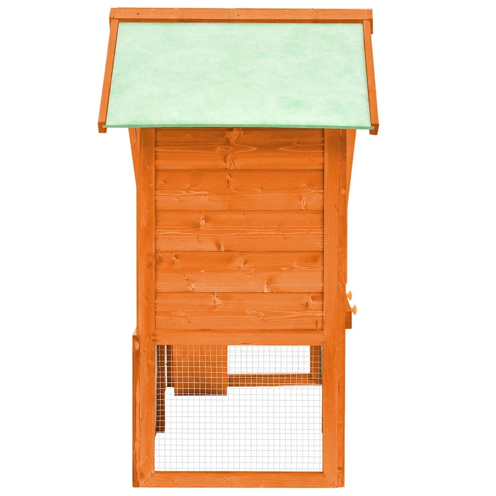 Conigliera 140x63x120 cm Legno Massello di Abete — miniatura 2 di 10