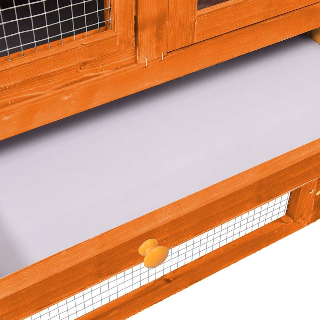 Conigliera 140x63x120 cm Legno Massello di Abete — miniatura 6 di 10