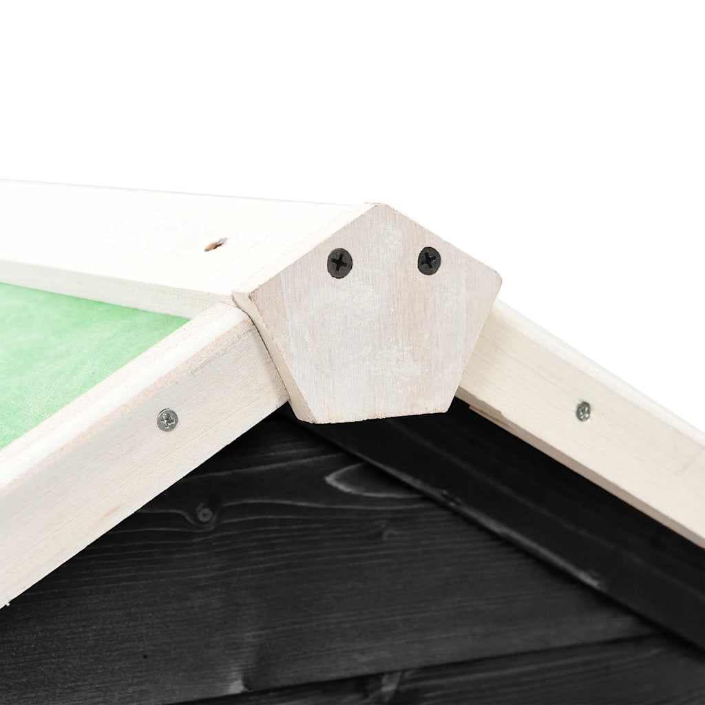 Conigliera Grigio e Bianco 140x63x120cm Legno Massello di Abete — miniatura 5 di 10