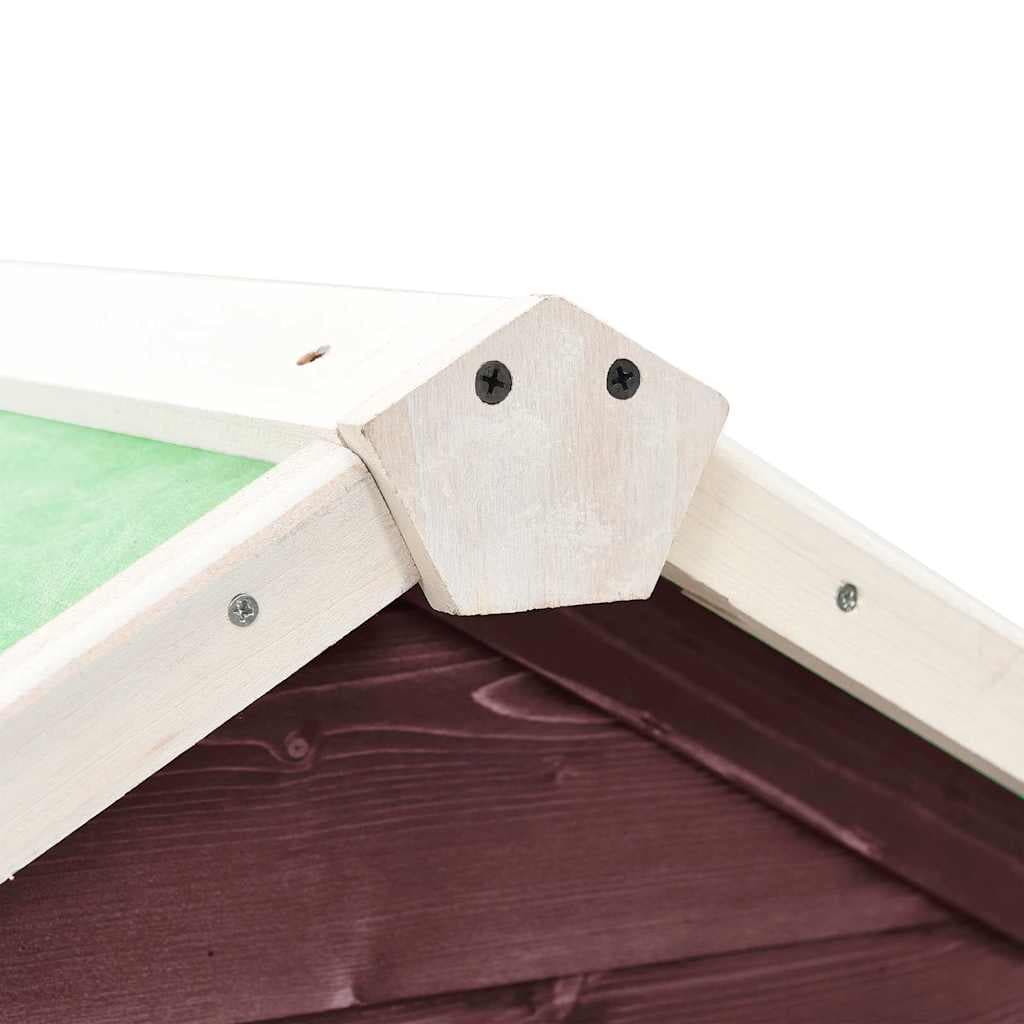 Conigliera Moca e Bianco 140x63x120 cm Legno Massello di Abete — miniatura 5 di 10