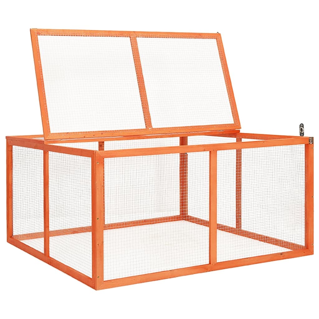 Conigliera 124x120x60 cm in Legno Massello di Abete — miniatura 2 di 6