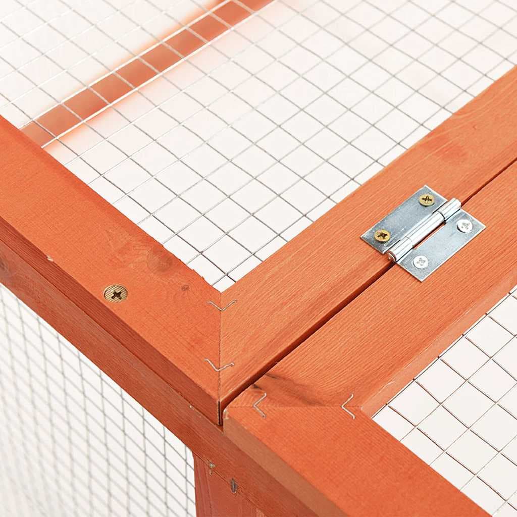 Conigliera 124x120x60 cm in Legno Massello di Abete — miniatura 4 di 6
