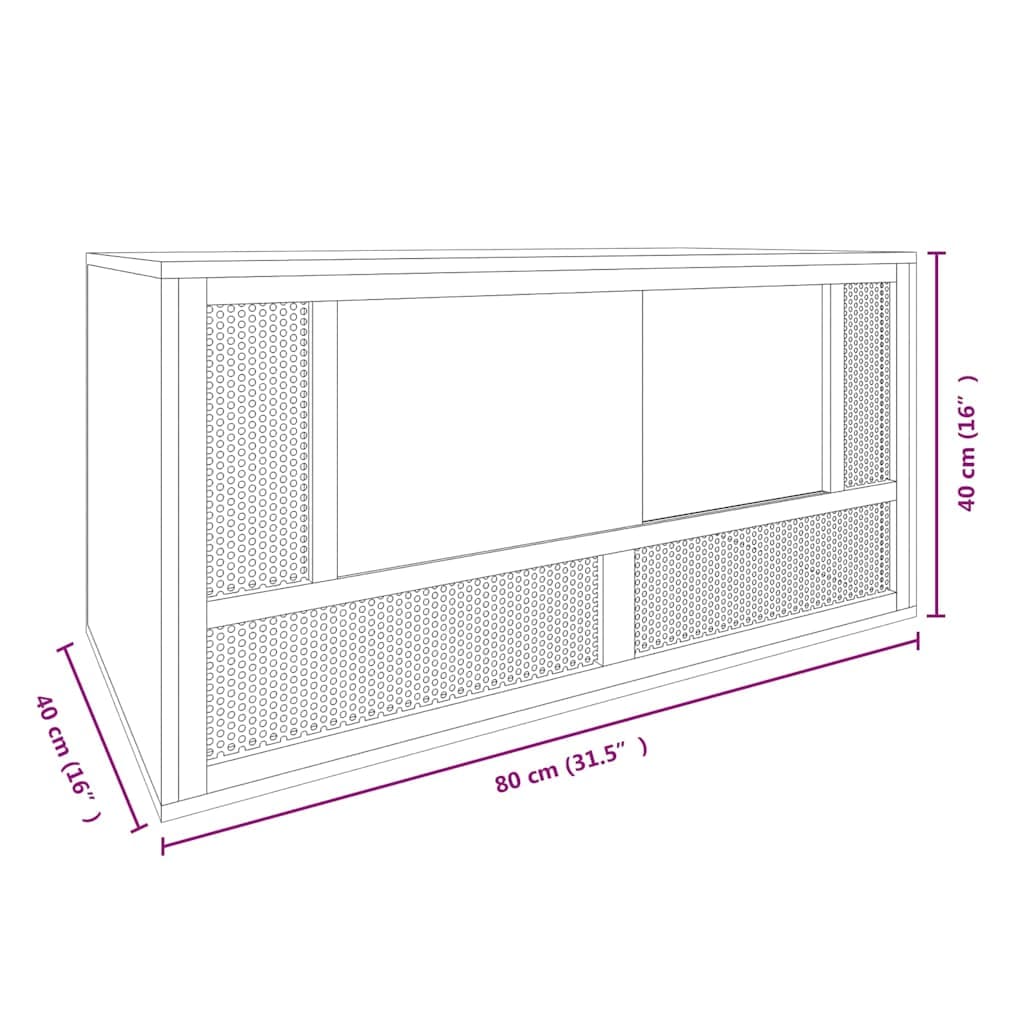 Terrario in Legno Multistrato 80x40x40 cm — miniatura 4 di 4