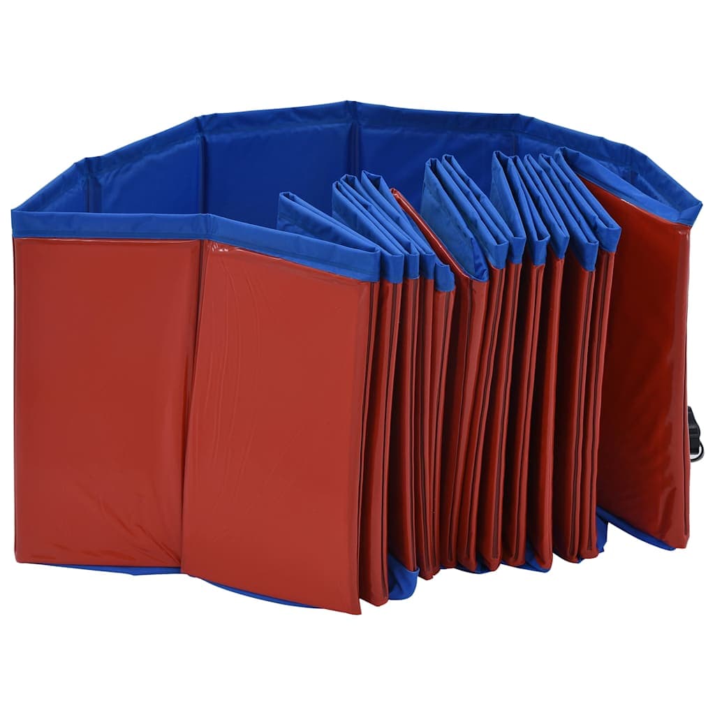 Piscina per Cani Pieghevole Rossa 160x30 cm in PVC — miniatura 4 di 9