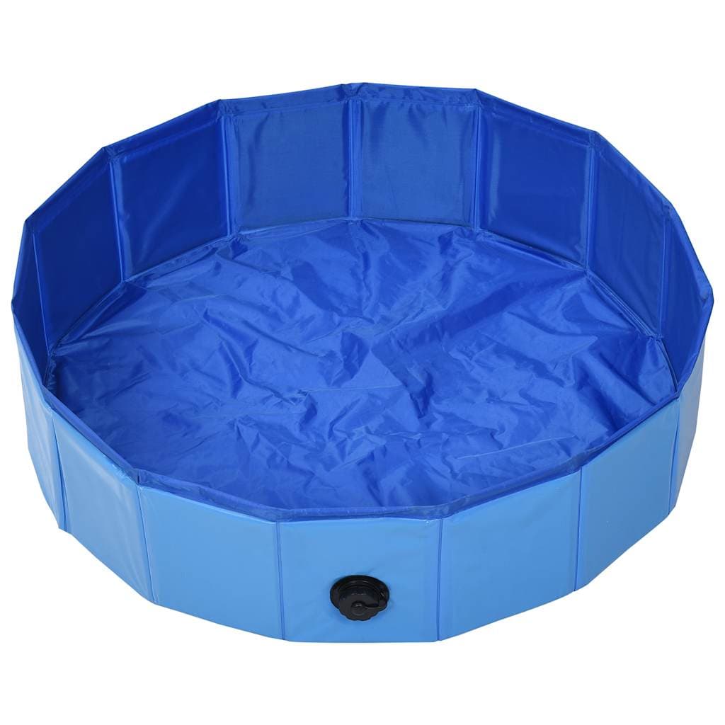 Piscina per Cani Pieghevole Blu 80x20 cm in PVC — foto 3 di 10