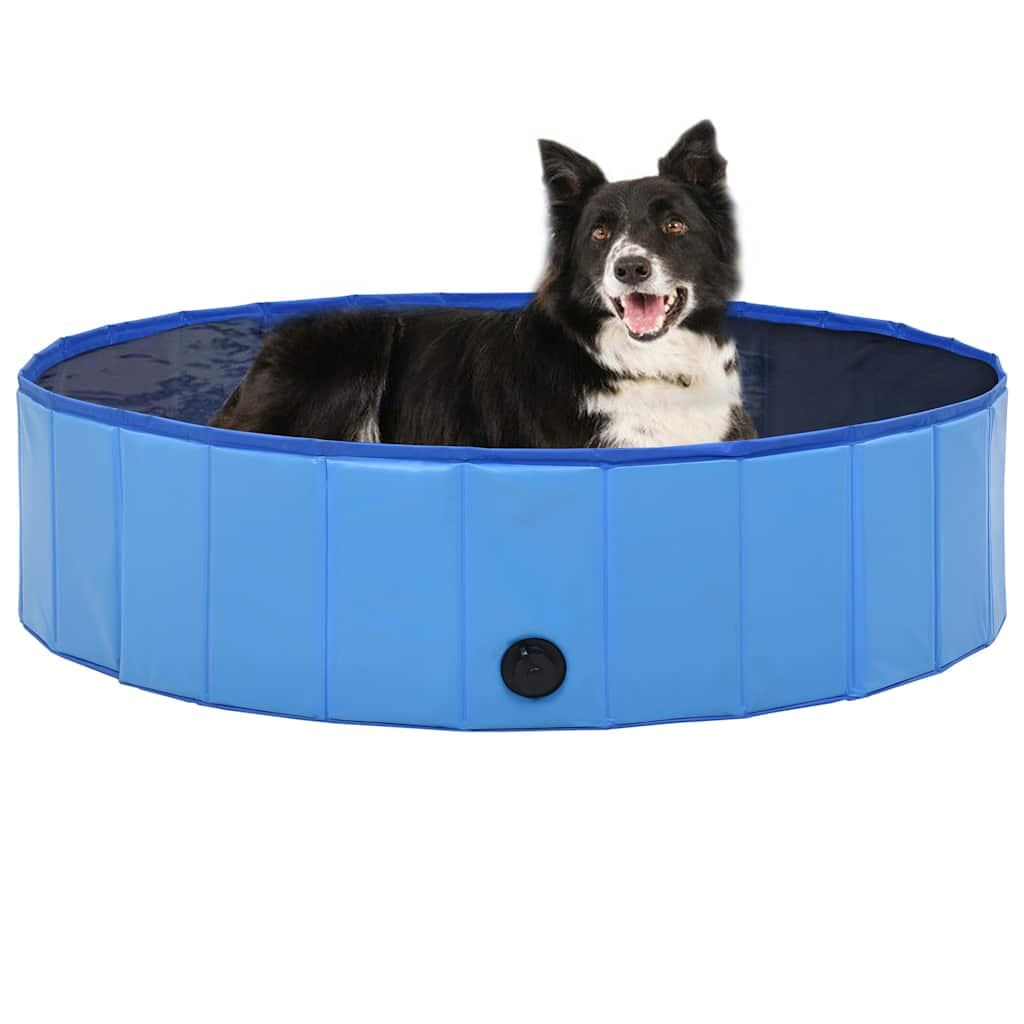 Piscina per Cani Pieghevole Blu 120x30 cm in PVC — miniatura 1 di 9