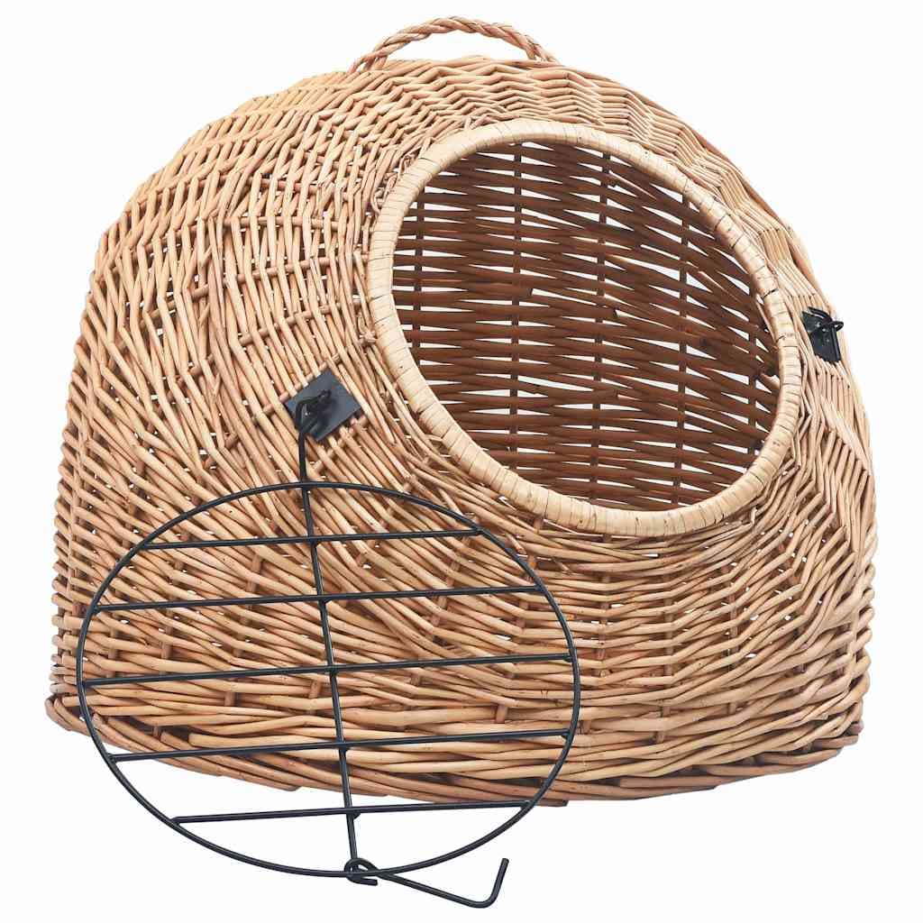 Trasportino per Gatti 60x45x45 cm in Salice Naturale — miniatura 2 di 7