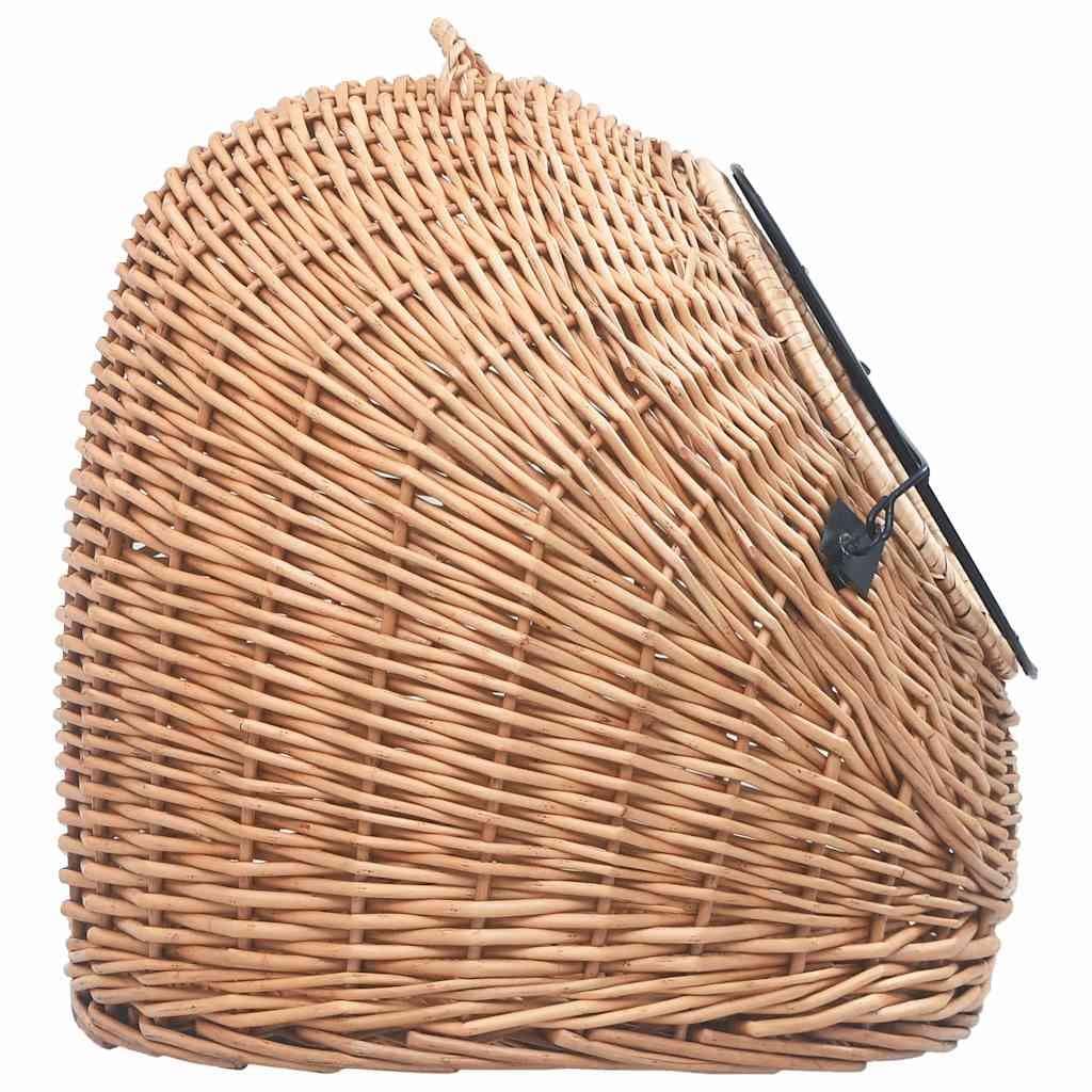 Trasportino per Gatti 60x45x45 cm in Salice Naturale — miniatura 5 di 7
