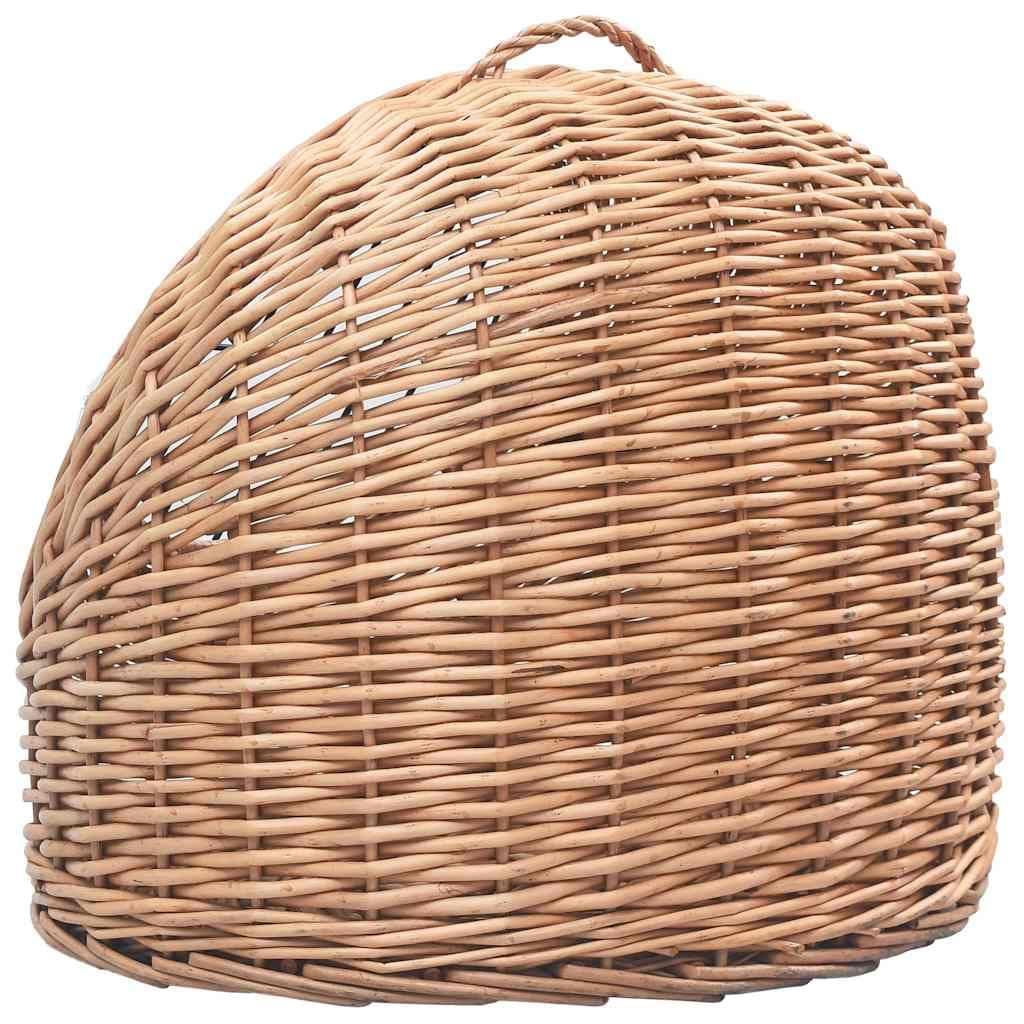 Trasportino per Gatti 60x45x45 cm in Salice Naturale — miniatura 6 di 7