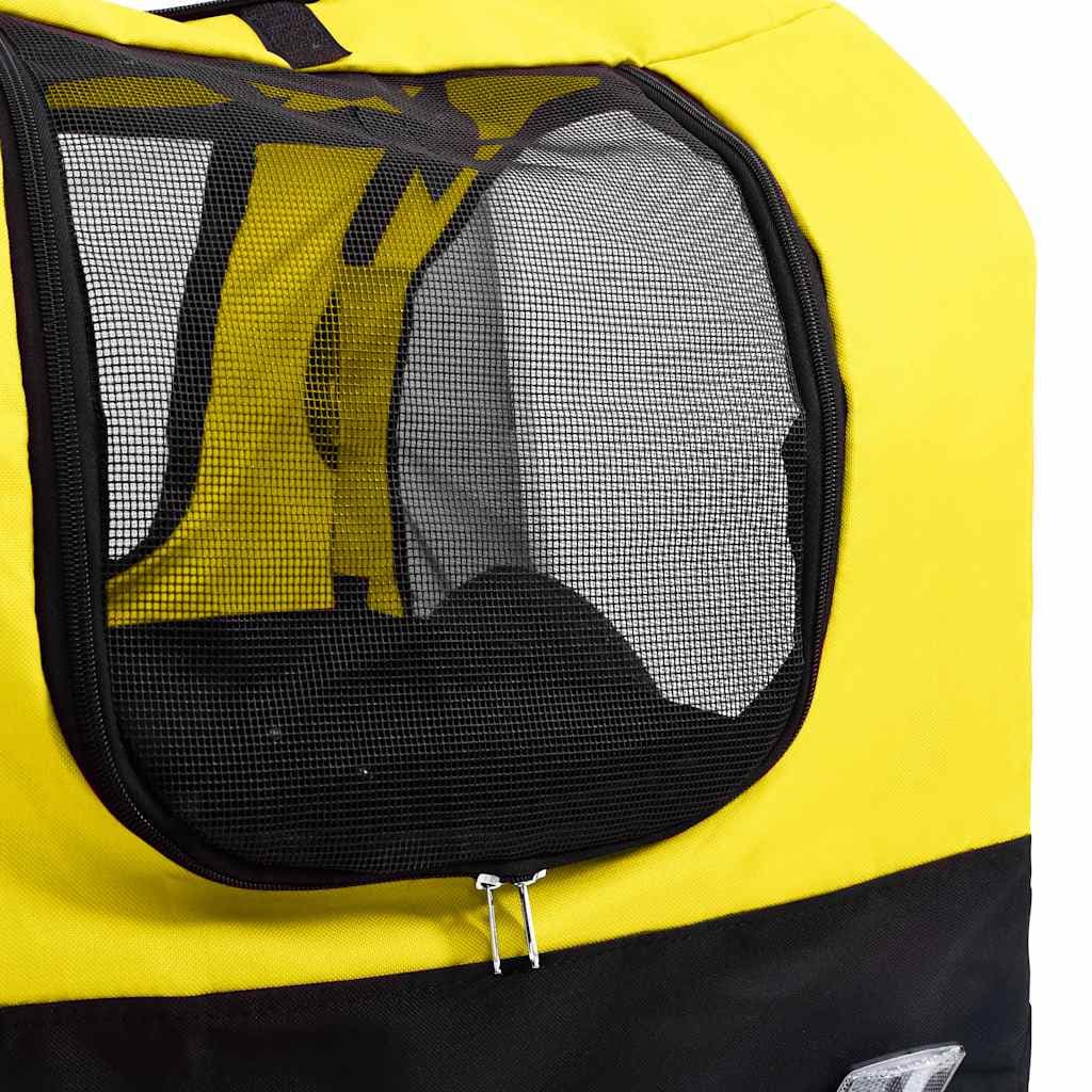 Rimorchio Bici per Animali Carrello Jogging 2in1 Giallo e Nero — miniatura 5 di 9