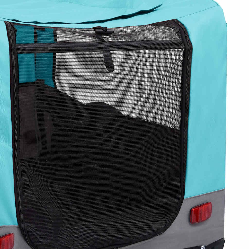 Rimorchio Bici per Animali Carrello Jogging 2in1 Blu e Grigio — foto 6 di 9