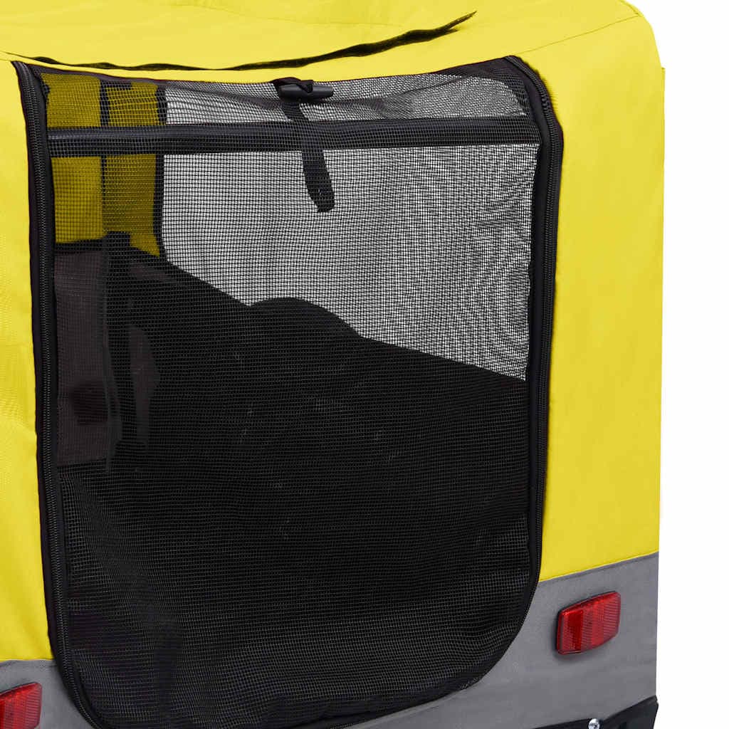 Rimorchio Bici Animali Carrello Jogging 2in1 Giallo e Grigio — foto 6 di 9