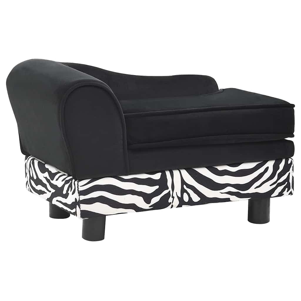 Divano per Cani Nero 57x34x36 cm in Peluche — miniatura 2 di 9
