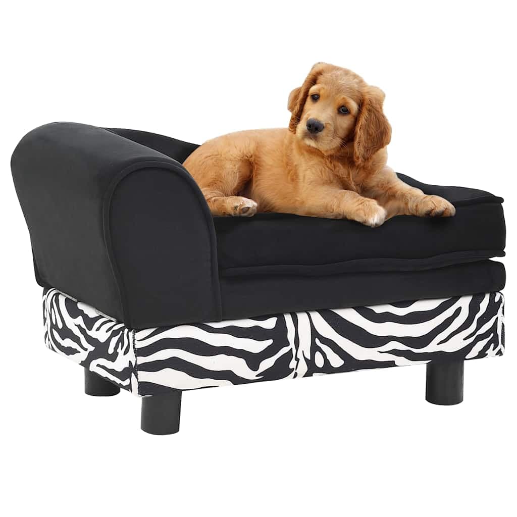 Divano per Cani Nero 57x34x36 cm in Peluche — miniatura 3 di 9