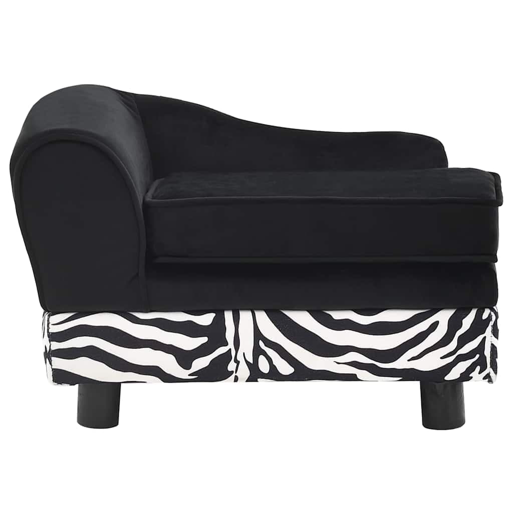Divano per Cani Nero 57x34x36 cm in Peluche — miniatura 4 di 9