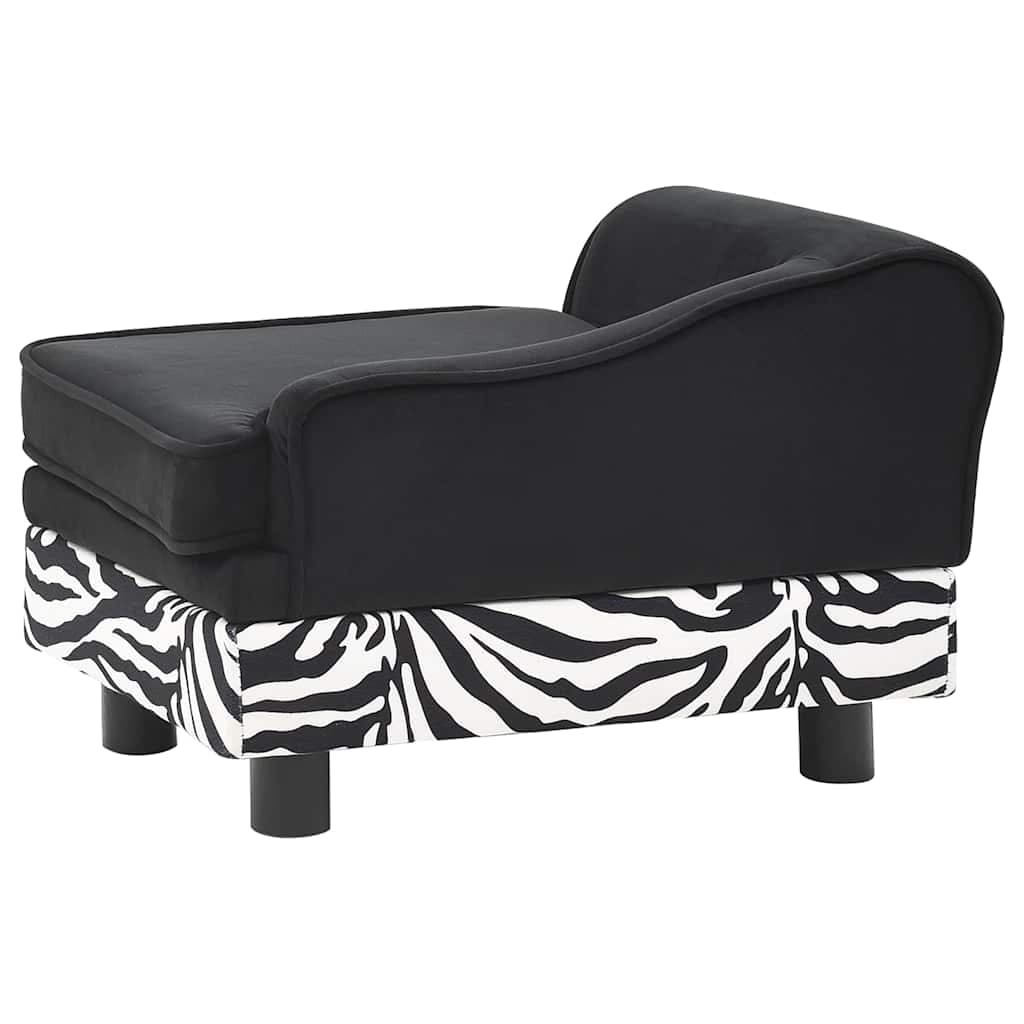 Divano per Cani Nero 57x34x36 cm in Peluche — miniatura 5 di 9