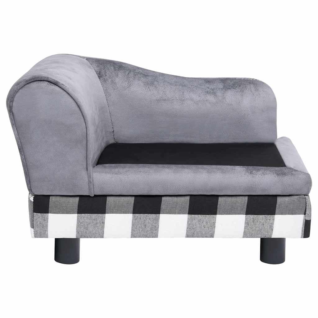 Divano per Cani Grigio 57x34x36 cm in Peluche — miniatura 4 di 11