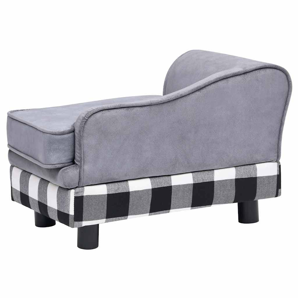 Divano per Cani Grigio 57x34x36 cm in Peluche — miniatura 5 di 11