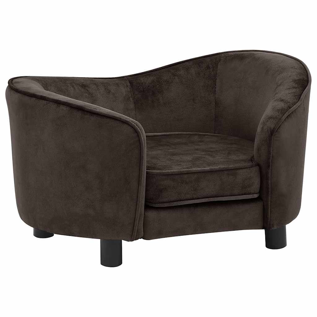 Divano per Cani Marrone 69x49x40 cm in Peluche — miniatura 2 di 8