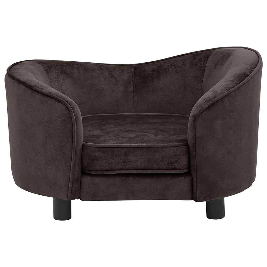 Divano per Cani Marrone 69x49x40 cm in Peluche — miniatura 3 di 8