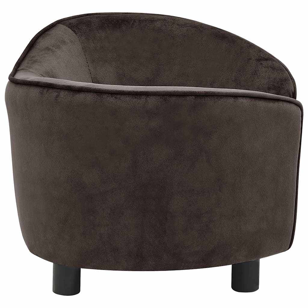 Divano per Cani Marrone 69x49x40 cm in Peluche — miniatura 4 di 8