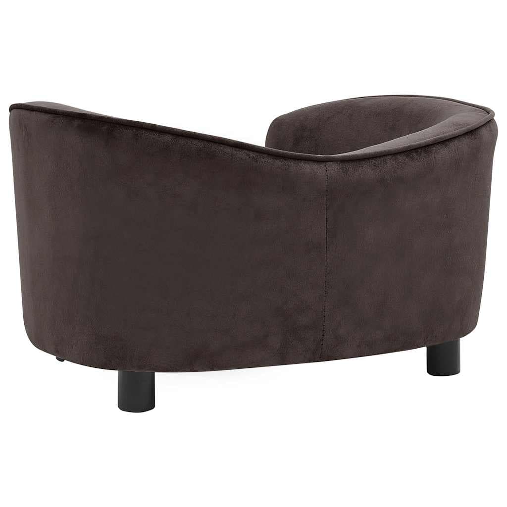 Divano per Cani Marrone 69x49x40 cm in Peluche — miniatura 5 di 8