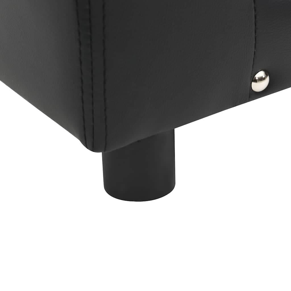 Divano per Cani Nero 81x43x31 cm in Peluche e Similpelle — miniatura 4 di 6