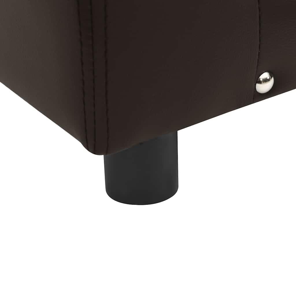 Divano per Cani Marrone 81x43x31 cm in Peluche e Similpelle — miniatura 4 di 6