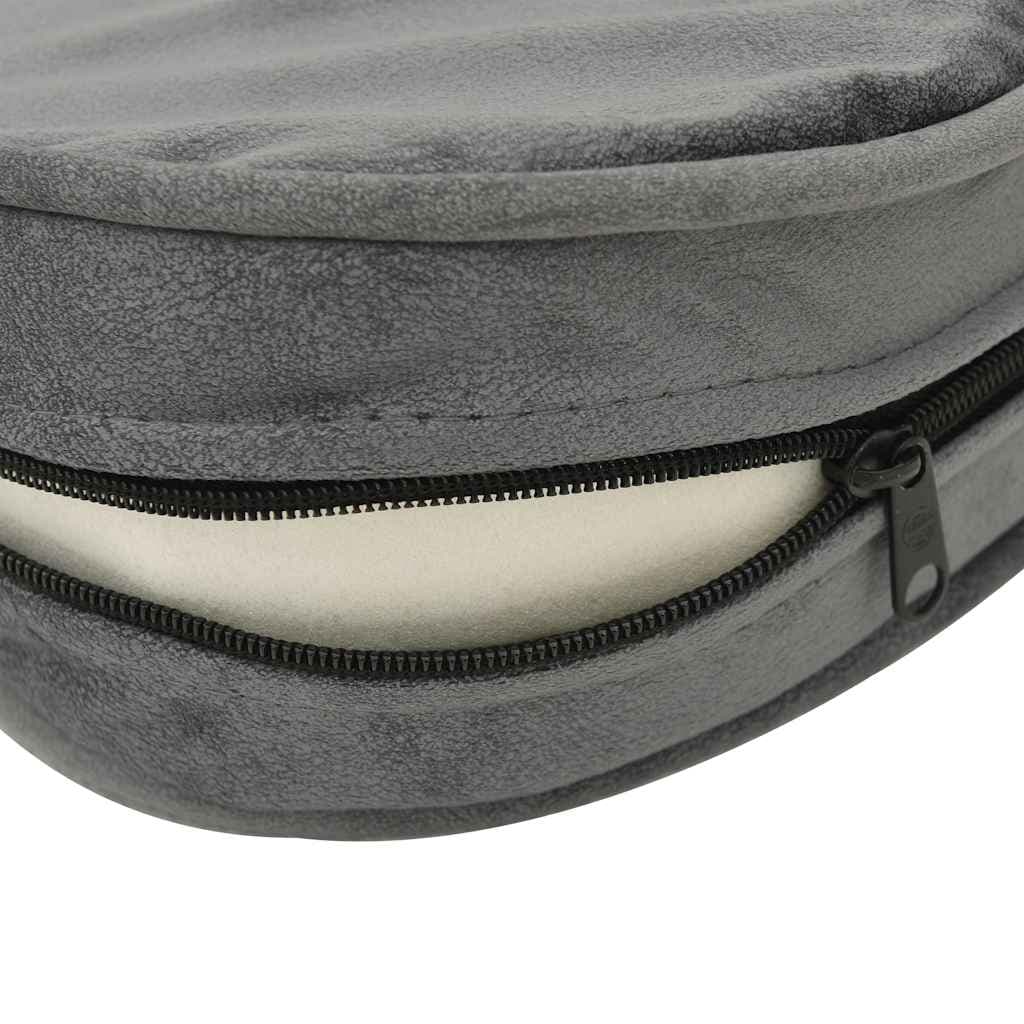 Divano per Cani Grigio 48x48x32 cm in Peluche e Similpelle — miniatura 6 di 7