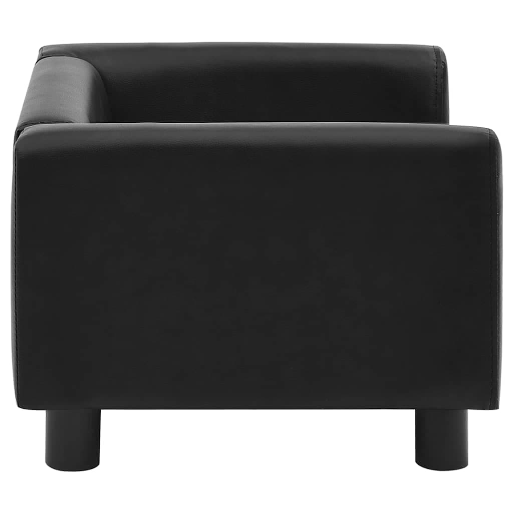 Divano per Cani Nero 60x43x30 cm in Peluche e Similpelle — miniatura 4 di 9