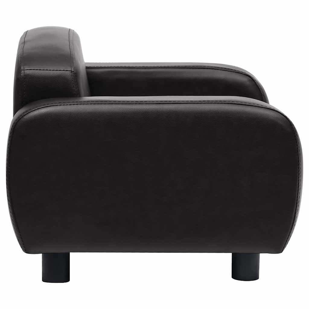 Divano per Cani Nero 80x50x40 cm in Similpelle — miniatura 4 di 9