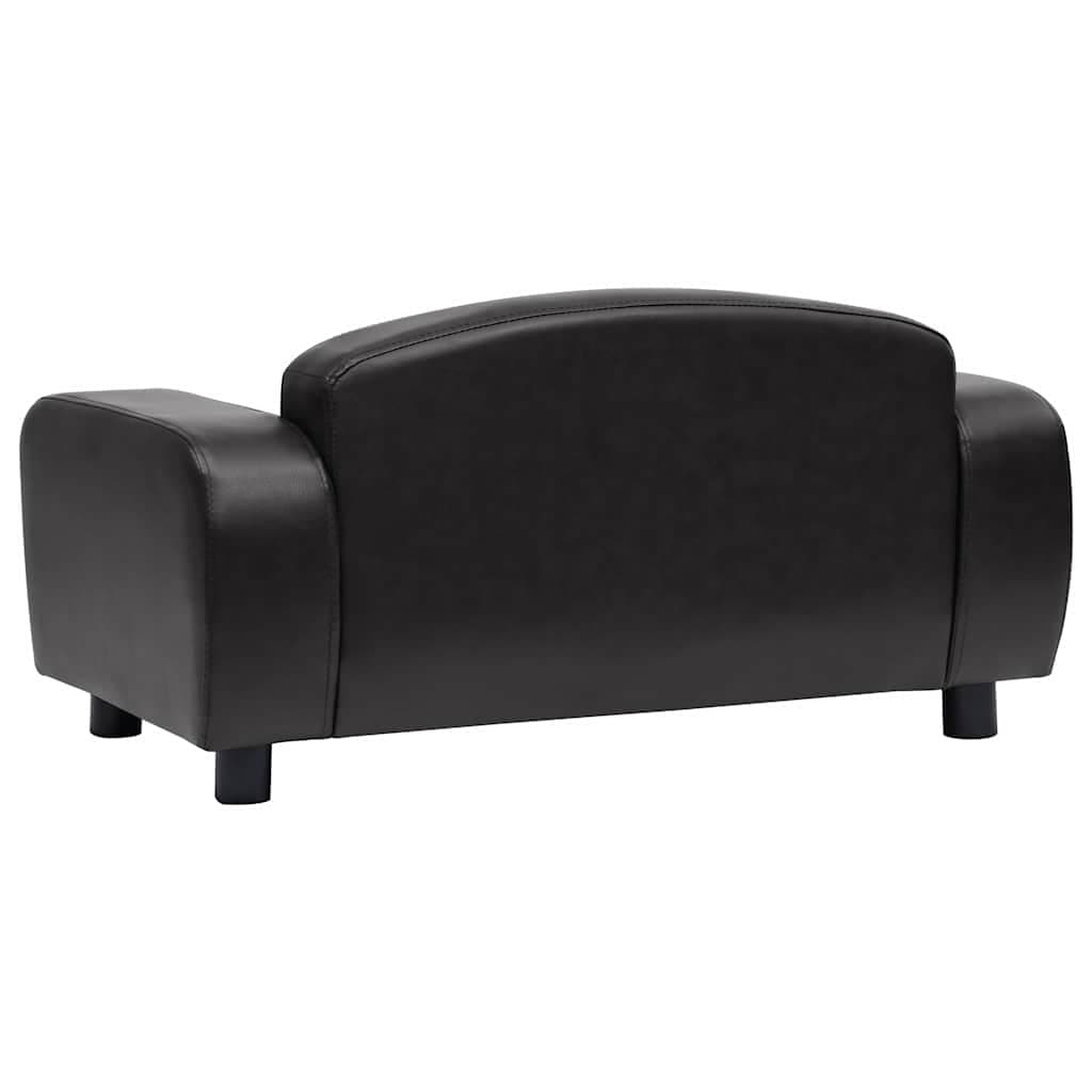 Divano per Cani Nero 80x50x40 cm in Similpelle — miniatura 5 di 9