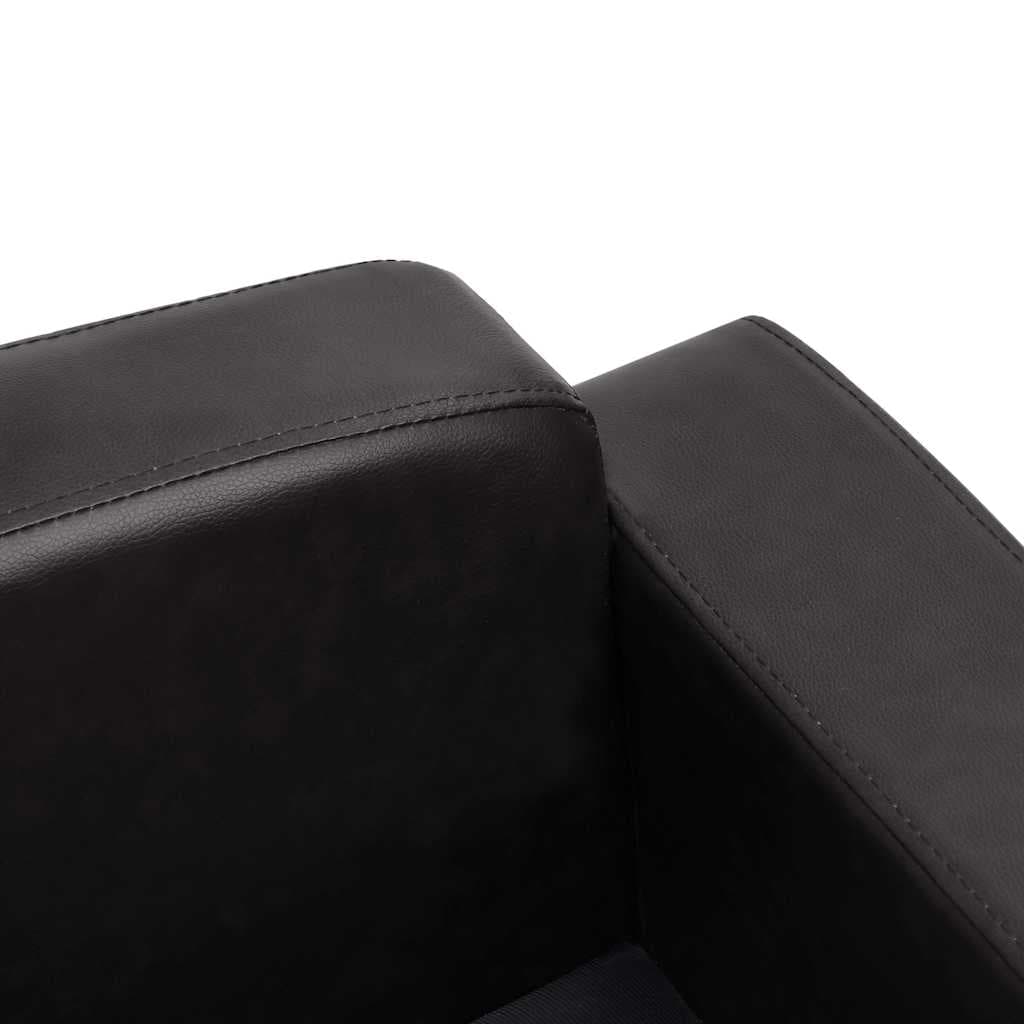 Divano per Cani Nero 80x50x40 cm in Similpelle — miniatura 6 di 9