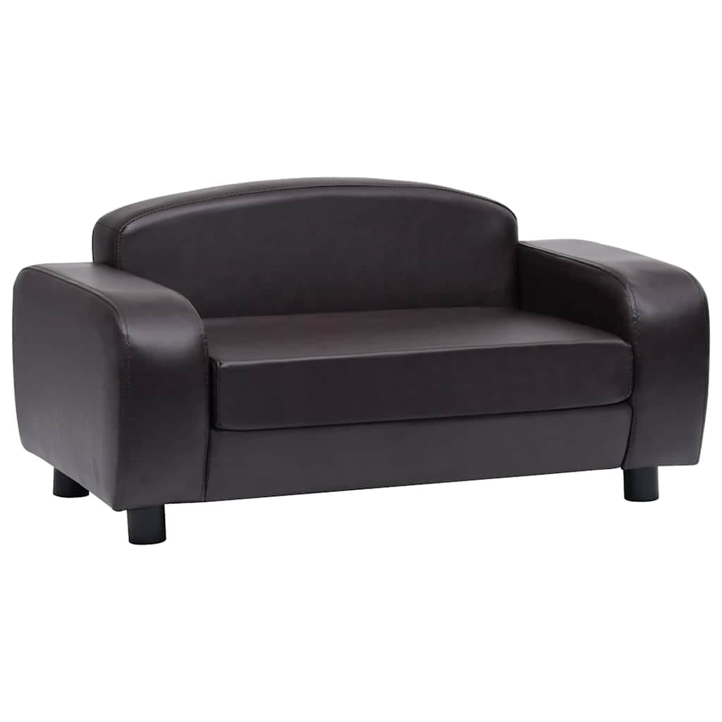 Divano per Cani Marrone 80x50x40 cm in Similpelle — miniatura 2 di 9
