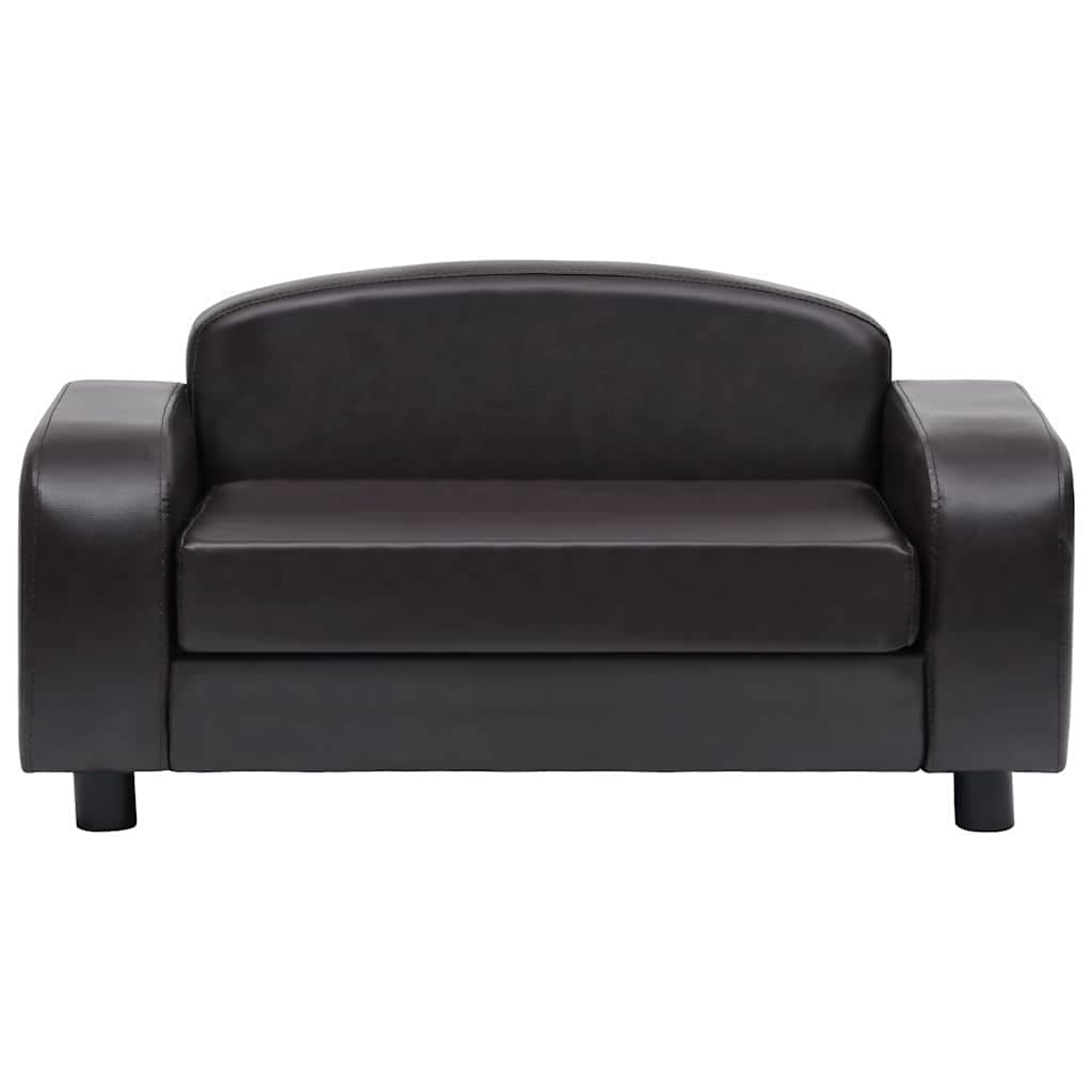 Divano per Cani Marrone 80x50x40 cm in Similpelle — miniatura 3 di 9