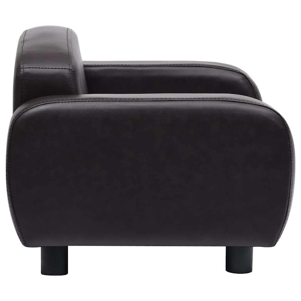 Divano per Cani Marrone 80x50x40 cm in Similpelle — miniatura 4 di 9