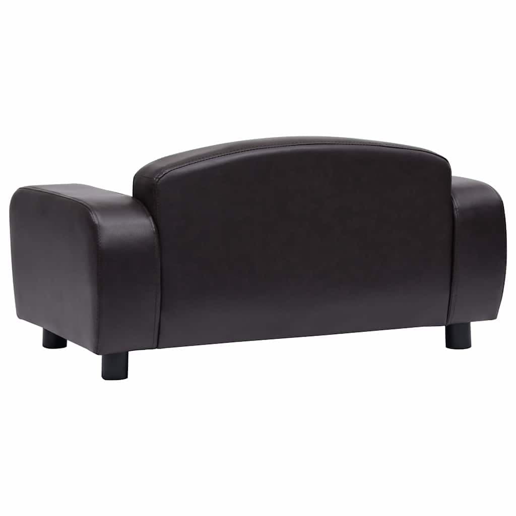 Divano per Cani Marrone 80x50x40 cm in Similpelle — miniatura 5 di 9
