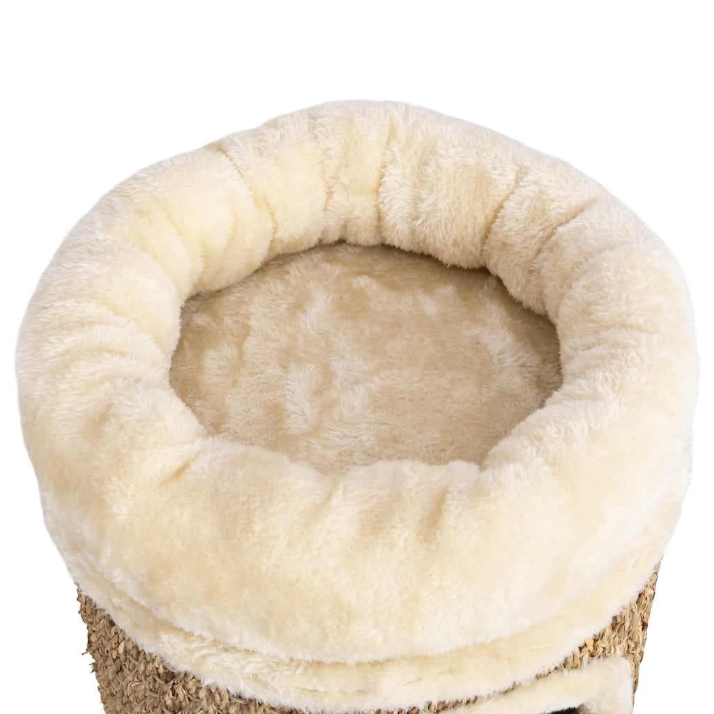 Cuccia per Gatti con Cuscino Lusso 33 cm in Giunco — miniatura 4 di 6