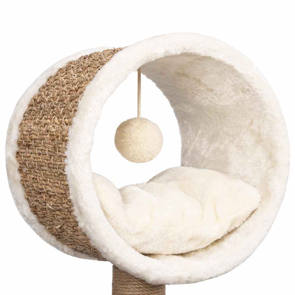 Albero per Gatti con Tunnel in Alto e Giocattolo 56cm in Giunco — miniatura 3 di 5