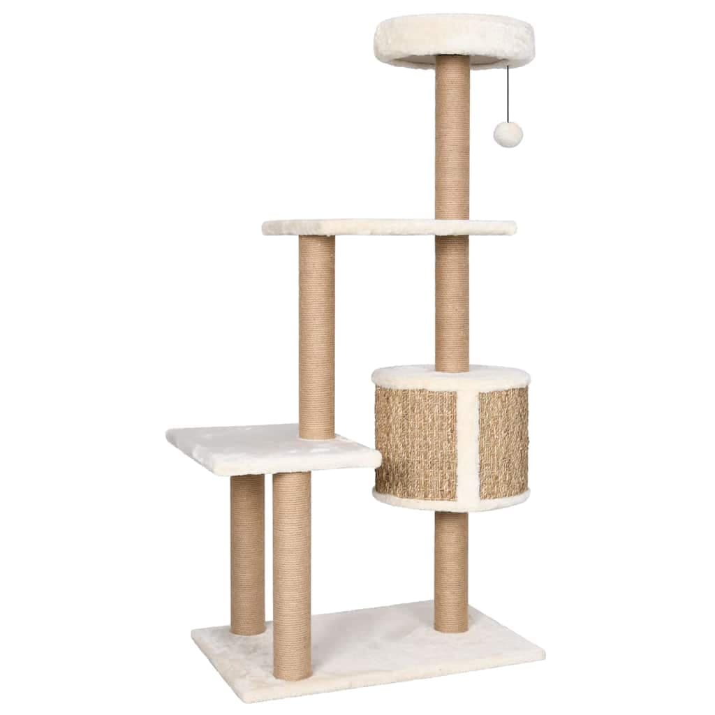 Albero per Gatti con Palo Tiragraffi 123 cm in Giunco — miniatura 3 di 6